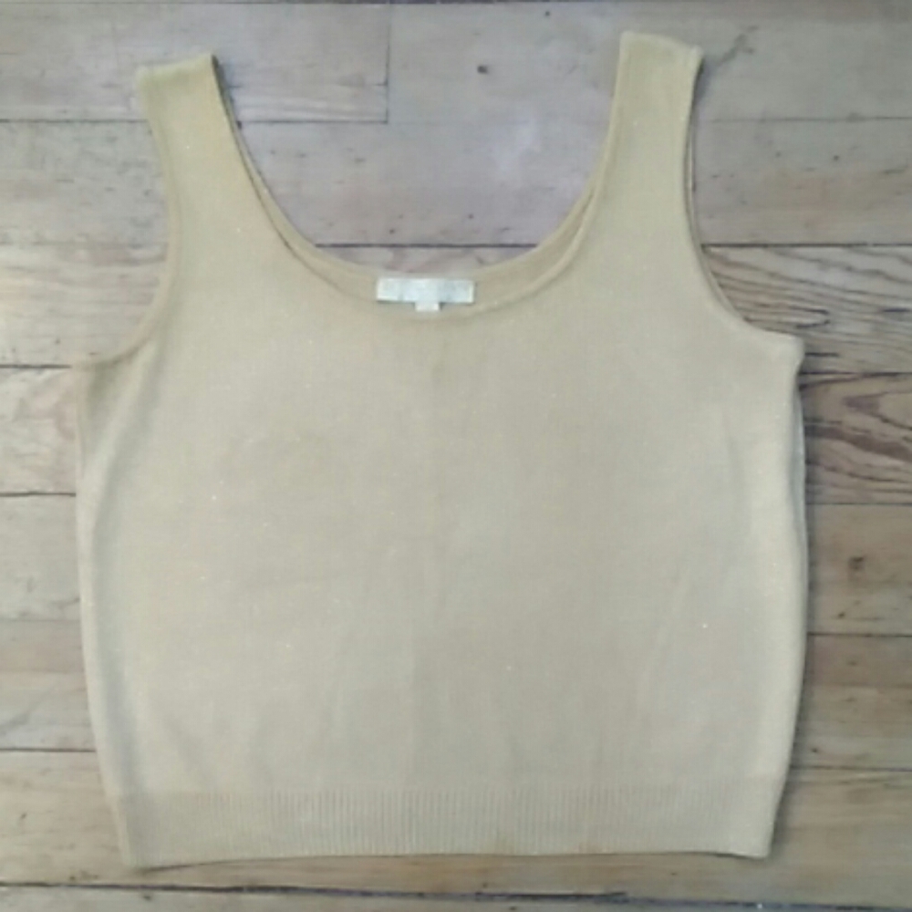 Pre-owned St. John Knit Gold Basic Tank